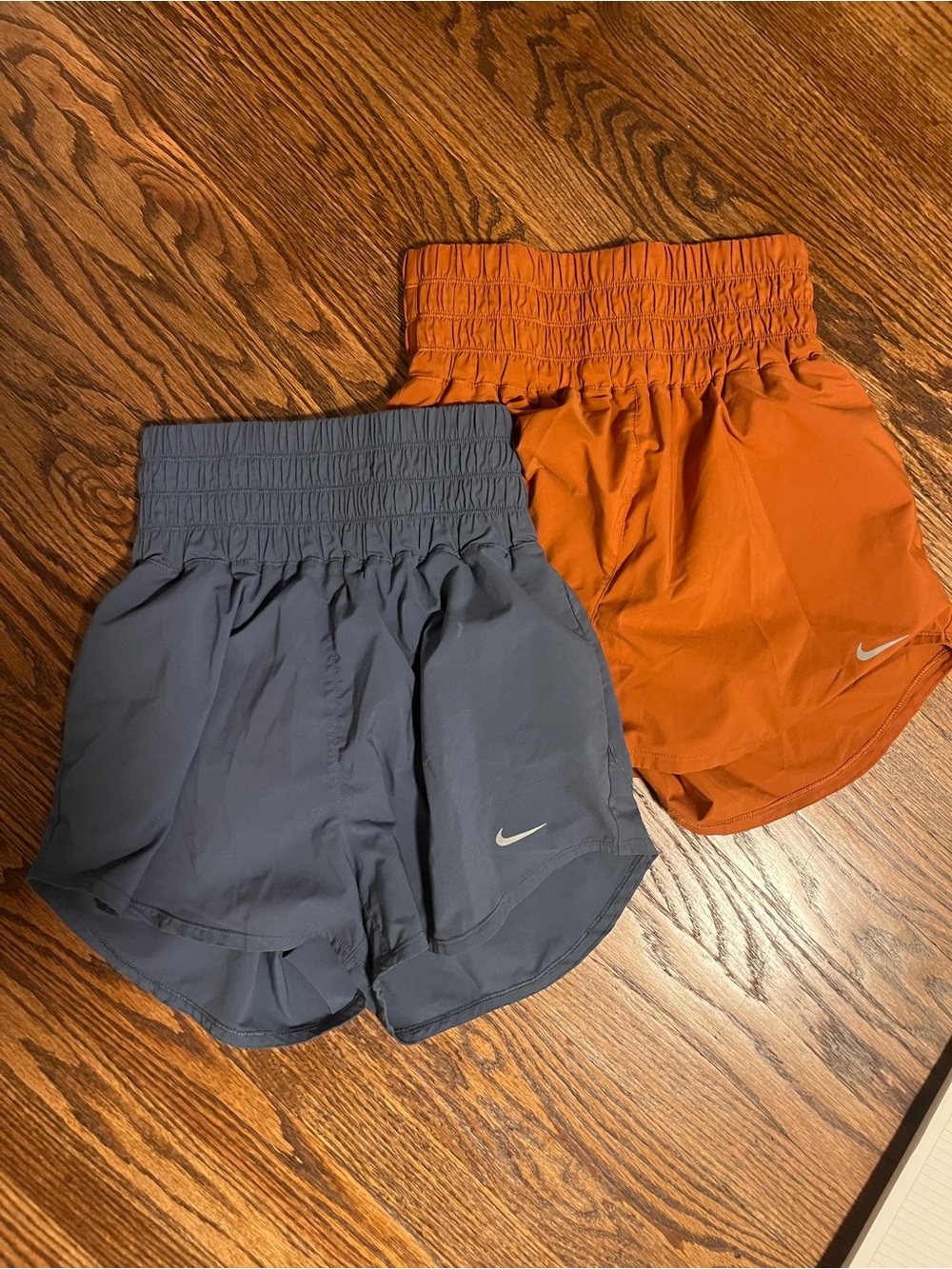 Nike Women's High Waisted Short Bundle - Slate Blue & Burnt Orange